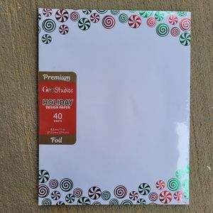 Holiday Foil Mint Design Paper